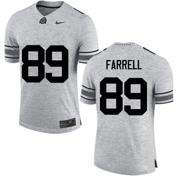 Ohio State Buckeyes #89 Luke Farrell College Football Jerseys Game-Gray